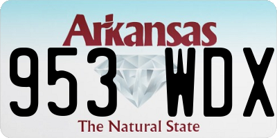 AR license plate 953WDX