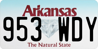 AR license plate 953WDY