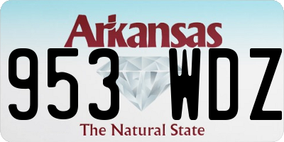 AR license plate 953WDZ