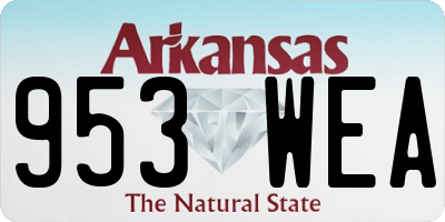 AR license plate 953WEA