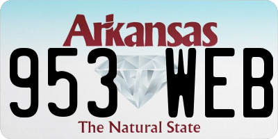 AR license plate 953WEB