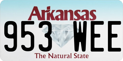 AR license plate 953WEE