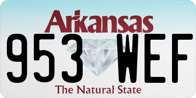 AR license plate 953WEF
