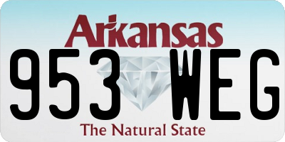 AR license plate 953WEG