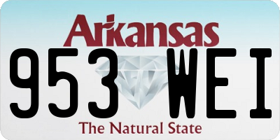 AR license plate 953WEI