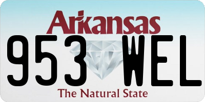 AR license plate 953WEL