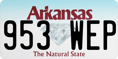 AR license plate 953WEP