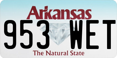 AR license plate 953WET