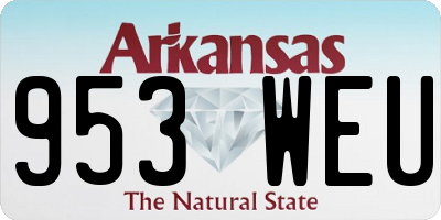 AR license plate 953WEU