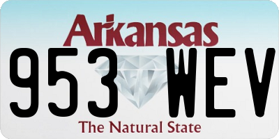 AR license plate 953WEV