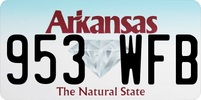 AR license plate 953WFB