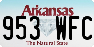 AR license plate 953WFC
