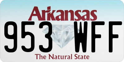 AR license plate 953WFF