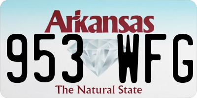 AR license plate 953WFG