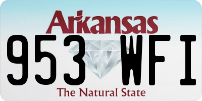 AR license plate 953WFI