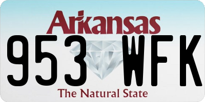 AR license plate 953WFK