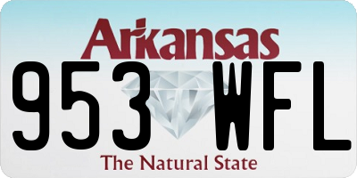 AR license plate 953WFL