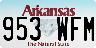 AR license plate 953WFM