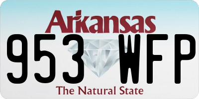 AR license plate 953WFP