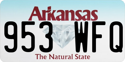 AR license plate 953WFQ
