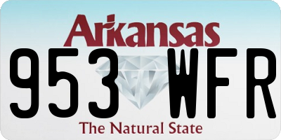 AR license plate 953WFR