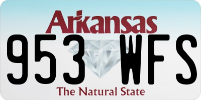 AR license plate 953WFS