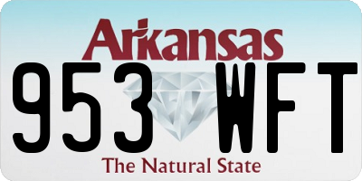 AR license plate 953WFT