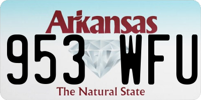 AR license plate 953WFU