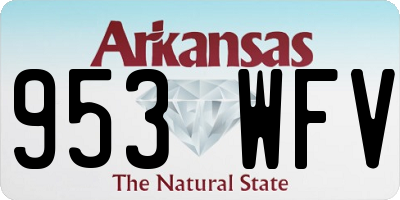 AR license plate 953WFV