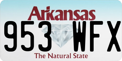 AR license plate 953WFX