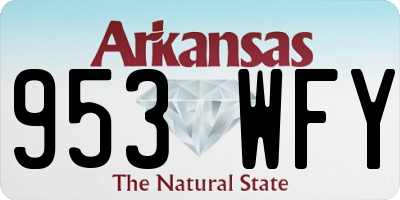 AR license plate 953WFY