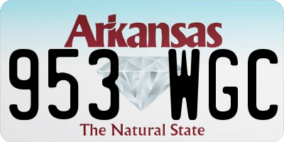 AR license plate 953WGC