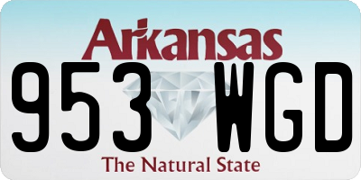 AR license plate 953WGD