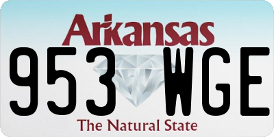 AR license plate 953WGE