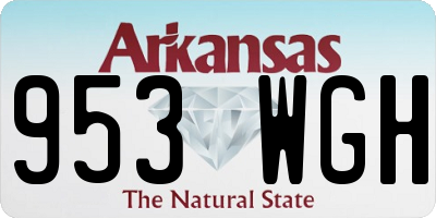 AR license plate 953WGH