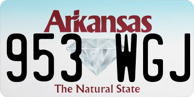 AR license plate 953WGJ