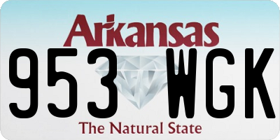 AR license plate 953WGK