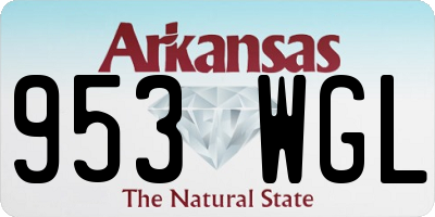 AR license plate 953WGL