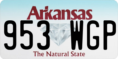 AR license plate 953WGP