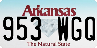 AR license plate 953WGQ