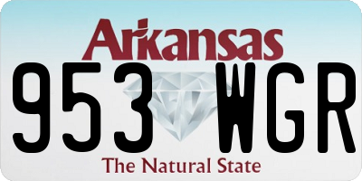 AR license plate 953WGR