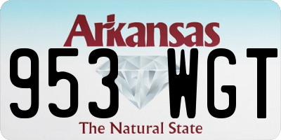 AR license plate 953WGT