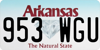 AR license plate 953WGU