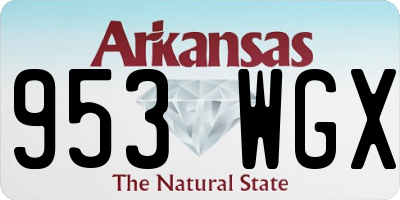 AR license plate 953WGX
