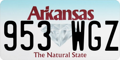 AR license plate 953WGZ
