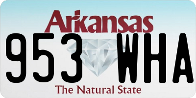 AR license plate 953WHA