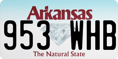 AR license plate 953WHB