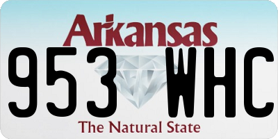 AR license plate 953WHC