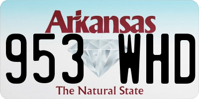 AR license plate 953WHD