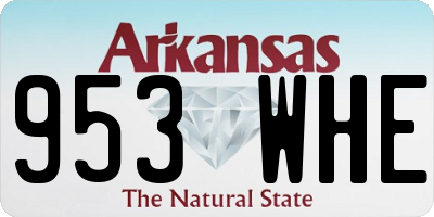 AR license plate 953WHE